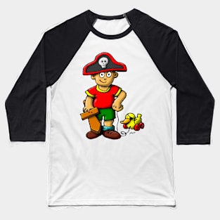 Pirate Bow with Duck Baseball T-Shirt